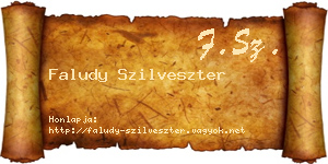 Faludy Szilveszter névjegykártya