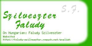 szilveszter faludy business card
